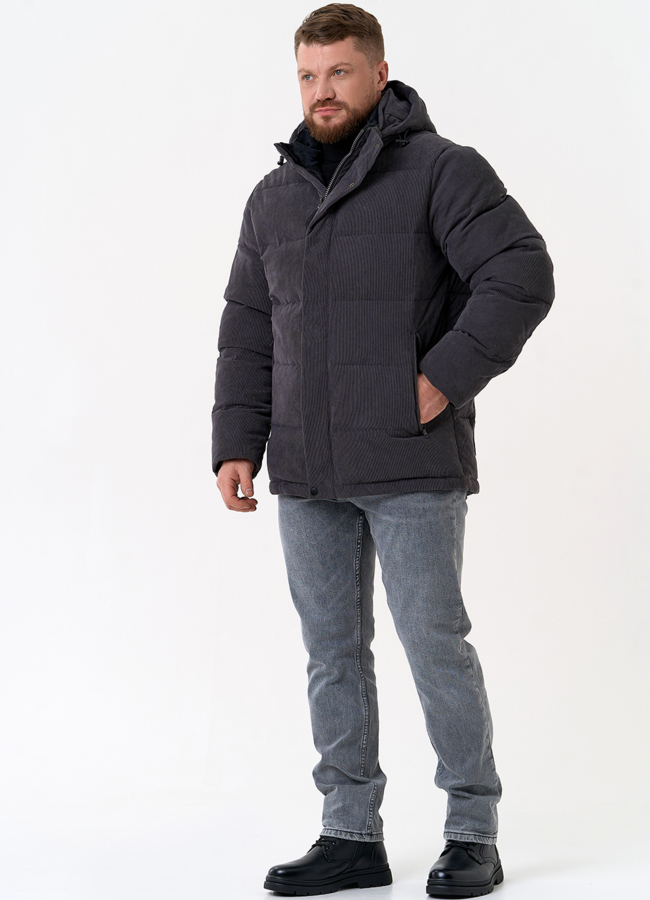 Мужской вельветовый пуховик модель № 31467 универмаг малина