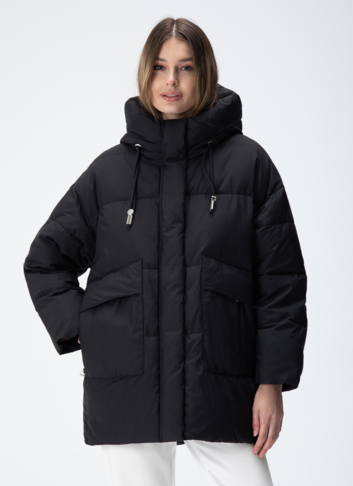 Женский пуховик с капюшоном 