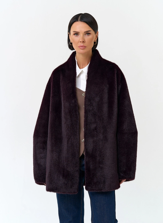 Женская шуба из эко меха фото