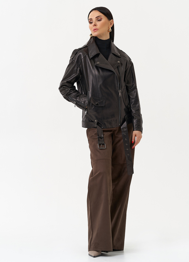 Женская куртка-косуха из натуральной кожи модель № 22341 универмаг малина