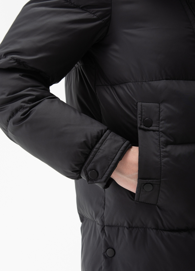 Женский пуховик с капюшоном из енота модель № 28879 универмаг малина