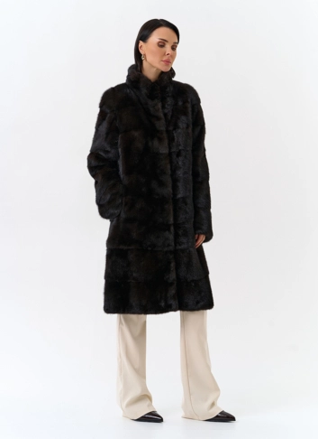 Шуба из меха норки фото