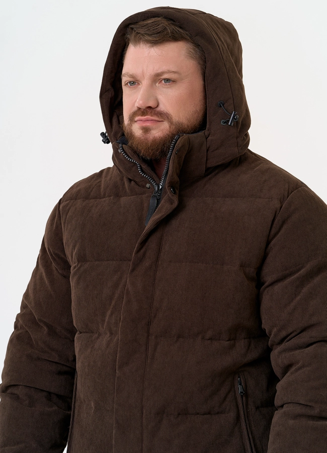 Мужской вельветовый пуховик модель № 31468 универмаг малина