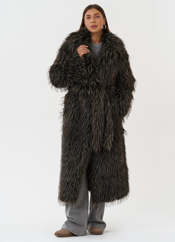 Шуба из эко меха под лису