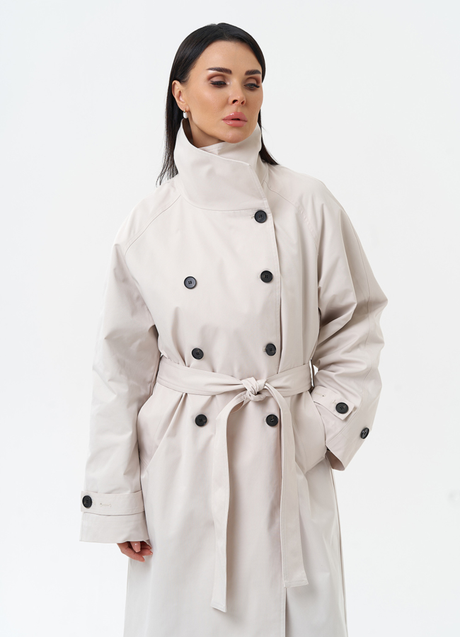 Длинный женский плащ  модель № 30268 универмаг малина