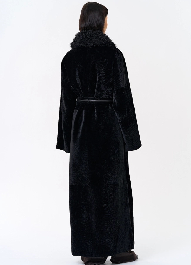Женская натуральная дубленка с воротником шаль модель № 31852 универмаг малина фото