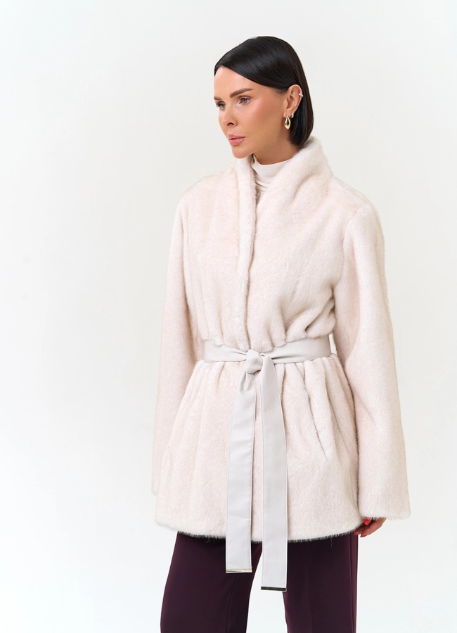Женская шуба из эко меха модель № 33869 универмаг малина