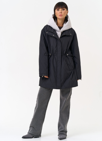 Женская удлиненная куртка со съемным капюшоном